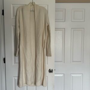 Splendid White Long Cardigan XS